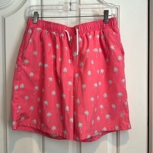Mosmann 🔥sale🔥Sydney Australia coral swim trunks with gray palm trees